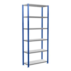 Schulte Grundregal Steckregal MULTIplus250 2500 X 1000 X 400 Mm 6 Fachböden Kreuzstrebe RAL 5010 Enzianblau/verzinkt