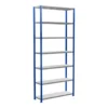 Schulte Grundregal Steckregal MULTIplus250 3000 X 1300 X 400 Mm 7 Fachböden Kreuzstrebe RAL 5010 Enzianblau/verzinkt