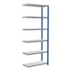 Schulte Anbauregal Steckregal MULTIplus250 2500 X 1000 X 400 Mm 6 Fachböden Kreuzstrebe RAL 5010 Enzianblau/verzinkt