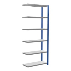Schulte Anbauregal Steckregal MULTIplus250 2500 X 1000 X 400 Mm 6 Fachböden Kreuzstrebe RAL 5010 Enzianblau/verzinkt