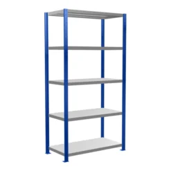 Schulte Grundregal Steckregal MULTIplus250 2000 X 1000 X 500 Mm 5 Fachböden Kreuzstrebe RAL 5010 Enzianblau/verzinkt