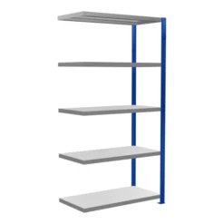Schulte Anbauregal Steckregal MULTIplus250 2000 X 1000 X 500 Mm 5 Fachböden Kreuzstrebe RAL 5010 Enzianblau/verzinkt