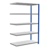 Schulte Anbauregal Steckregal MULTIplus250 2000 X 1300 X 600 Mm 5 Fachböden Kreuzstrebe RAL 5010 Enzianblau/verzinkt