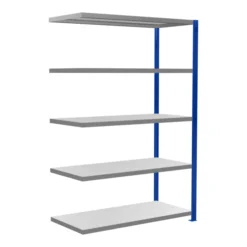 Schulte Anbauregal Steckregal MULTIplus250 2000 X 1300 X 600 Mm 5 Fachböden Kreuzstrebe RAL 5010 Enzianblau/verzinkt