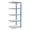 Schulte Anbauregal Steckregal MULTIplus250 2000 X 750 X 600 Mm 5 Fachböden Kreuzstrebe RAL 5010 Enzianblau/verzinkt/verzinkt