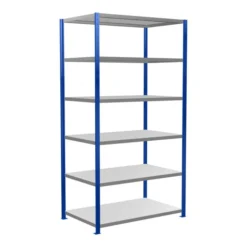 Schulte Grundregal Steckregal MULTIplus250 2500 X 1300 X 800 Mm 6 Fachböden Kreuzstrebe RAL 5010 Enzianblau/verzinkt