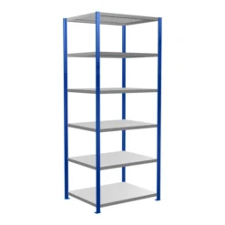 Schulte Grundregal Steckregal MULTIplus250 2500 X 1000 X 800 Mm 6 Fachböden Kreuzstrebe RAL 5010 Enzianblau/verzinkt