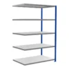 Schulte Anbauregal Steckregal MULTIplus250 2000 X 1300 X 800 Mm 5 Fachböden Kreuzstrebe RAL 5010 Enzianblau/verzinkt