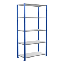 Schulte Grundregal Steckregal MULTIplus85 2000 X 1000 X 500 Mm 5 Fachböden Kreuzstrebe RAL 5010 Enzianblau