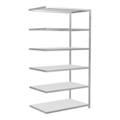 Schulte Anbauregal Steckregal MULTIplus250 2500 X 1300 X 800 Mm 6 Fachböden Kreuzstrebe RAL 7035 Lichtgrau