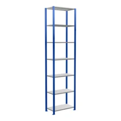 Schulte Grundregal Steckregal MULTIplus150 3000 X 750 X 400 Mm 7 Fachböden Kreuzstrebe RAL 5010 Enzianblau/verzinkt/verzinkt