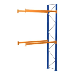 Schulte Anbauregal Palettenregal 5000 X 2786 X 1100 Mm Blau/verzinkt/RAL 2004 3 Ebenen Max. Palettengewicht 610 Kg Feldlast 5.725 Kg