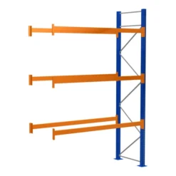 Schulte Anbauregal Palettenregal 4000 X 2786 X 1100 Mm Blau/verzinkt/RAL 2004 4 Ebenen Max. Palettengewicht 610 Kg Feldlast 10.250 Kg