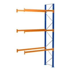 Schulte Anbauregal Palettenregal 5000 X 2786 X 1100 Mm Blau/verzinkt/RAL 2004 4 Ebenen Max. Palettengewicht 860 Kg Feldlast 8.650 Kg