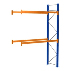 Schulte Anbauregal Palettenregal 4000 X 2786 X 1100 Mm Blau/verzinkt/RAL 2004 3 Ebenen Max. Palettengewicht 1.080 Kg Feldlast 7.855 Kg